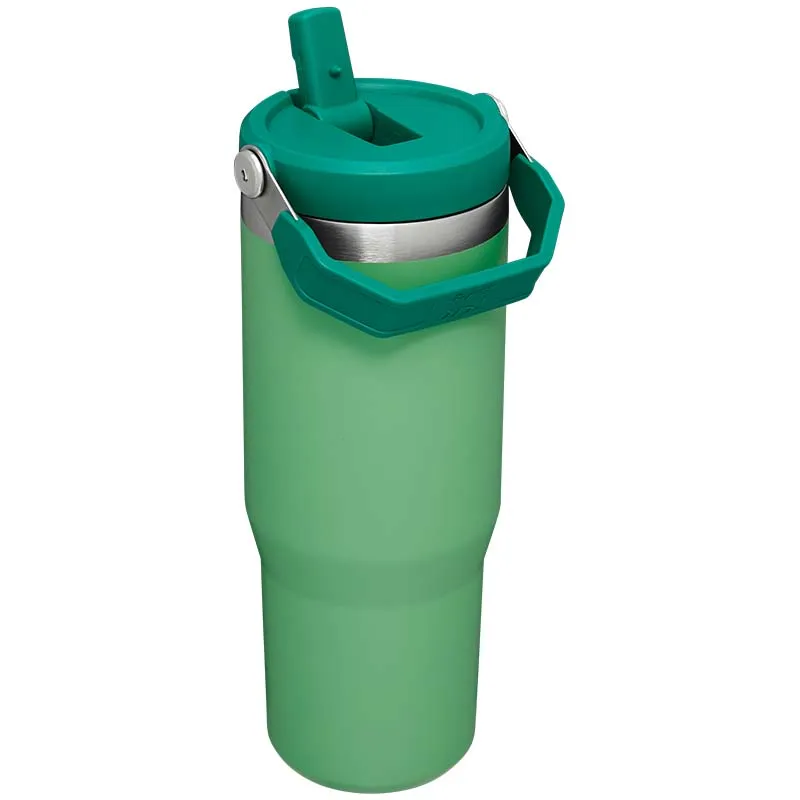 The 30oz IceFlow Flip Straw Tumbler in Jade