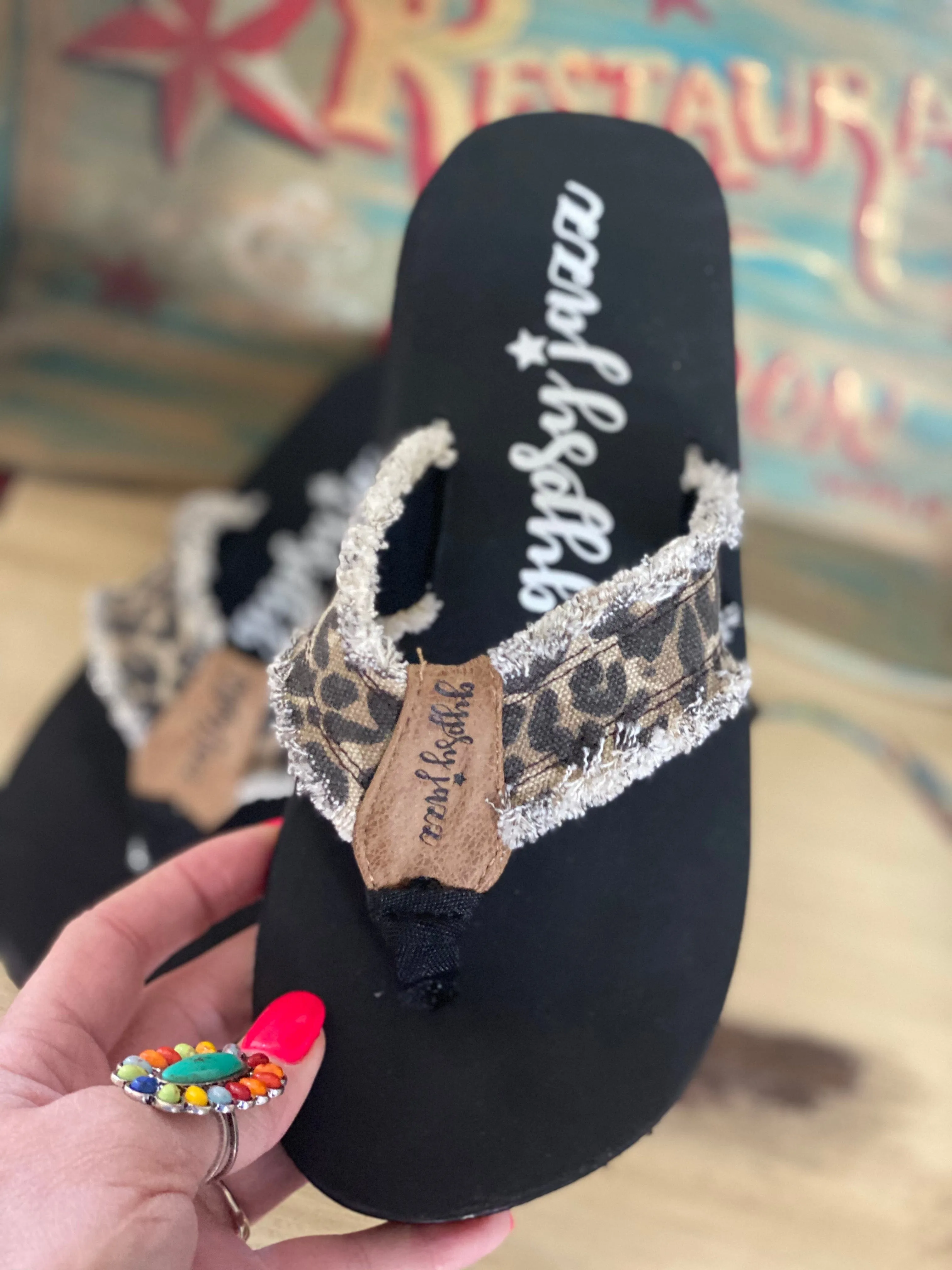 The Gypsy Jazz Summer Leopard Flip Flop Sandal