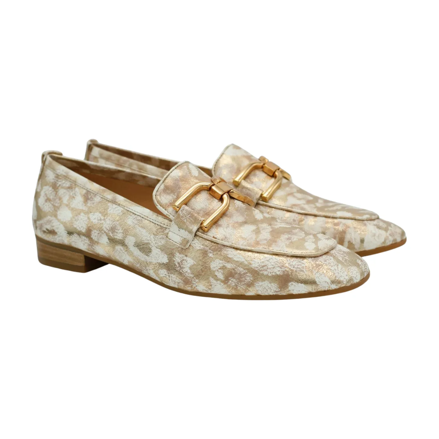 UNISA Gold Print leather loafer Baxter