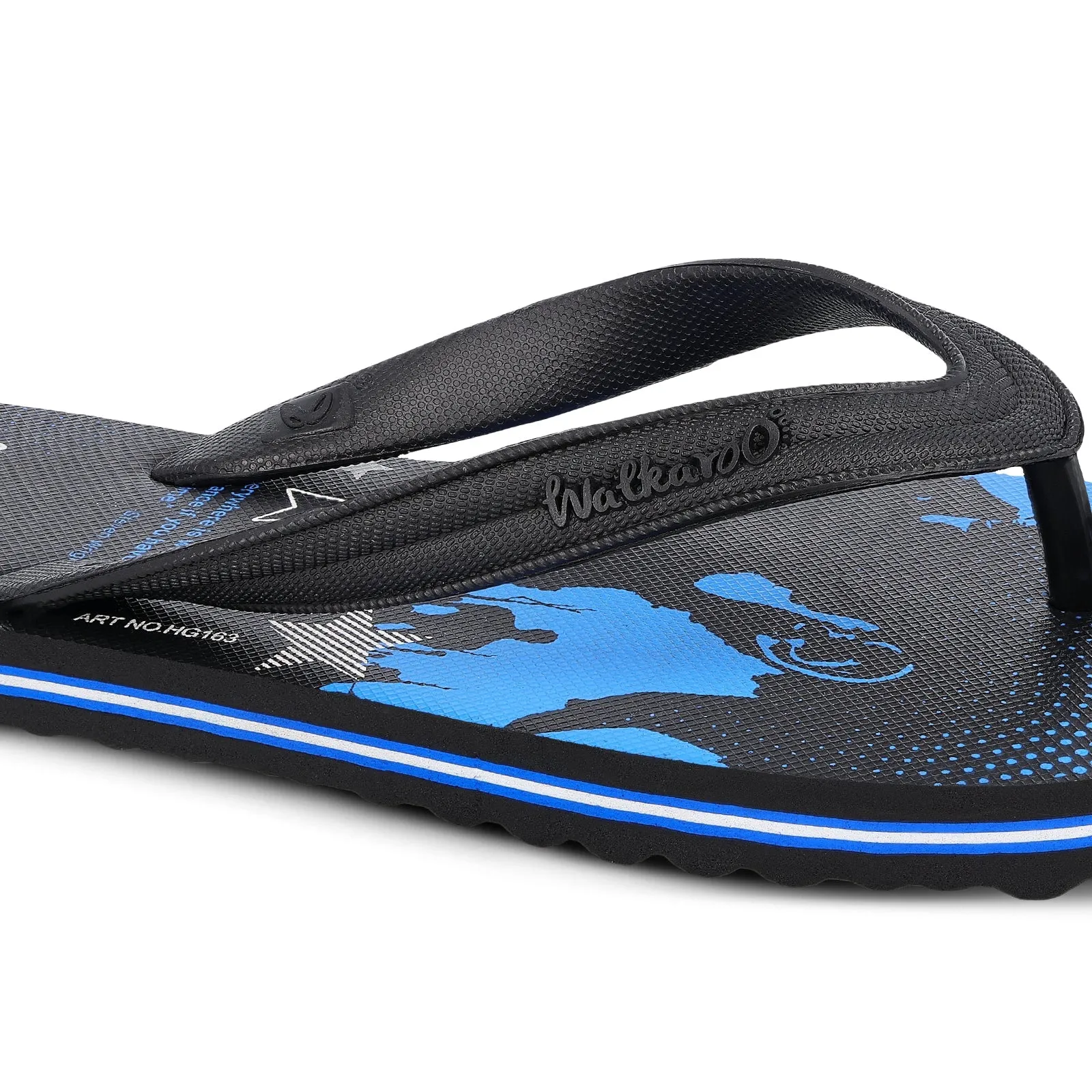 Walkaroo Boys Flip Flop Thong  - HG163 Blue Black