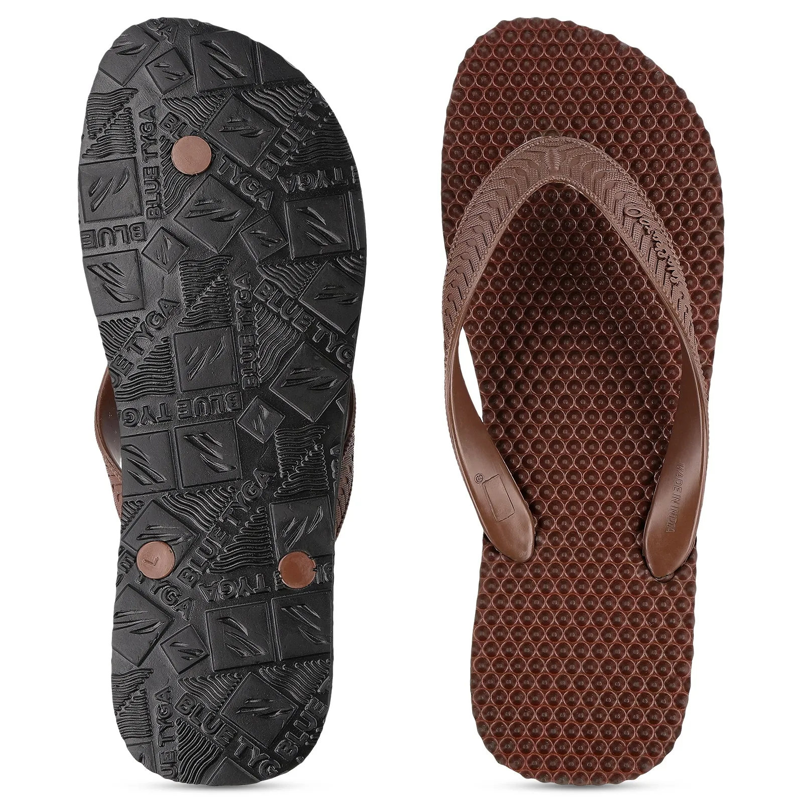 Walkaroo Gents Flip Flop Thong  - HG165 Brown Black