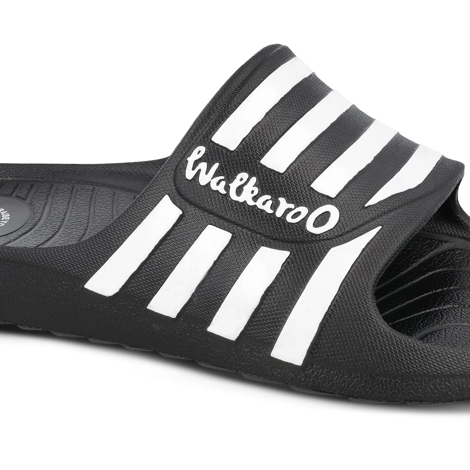 Stylish Walkaroo Mens WC4835 Black Flip Flop Sliders for Comfortable Summer Wear