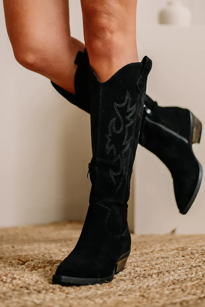 West Suede Boots | Black