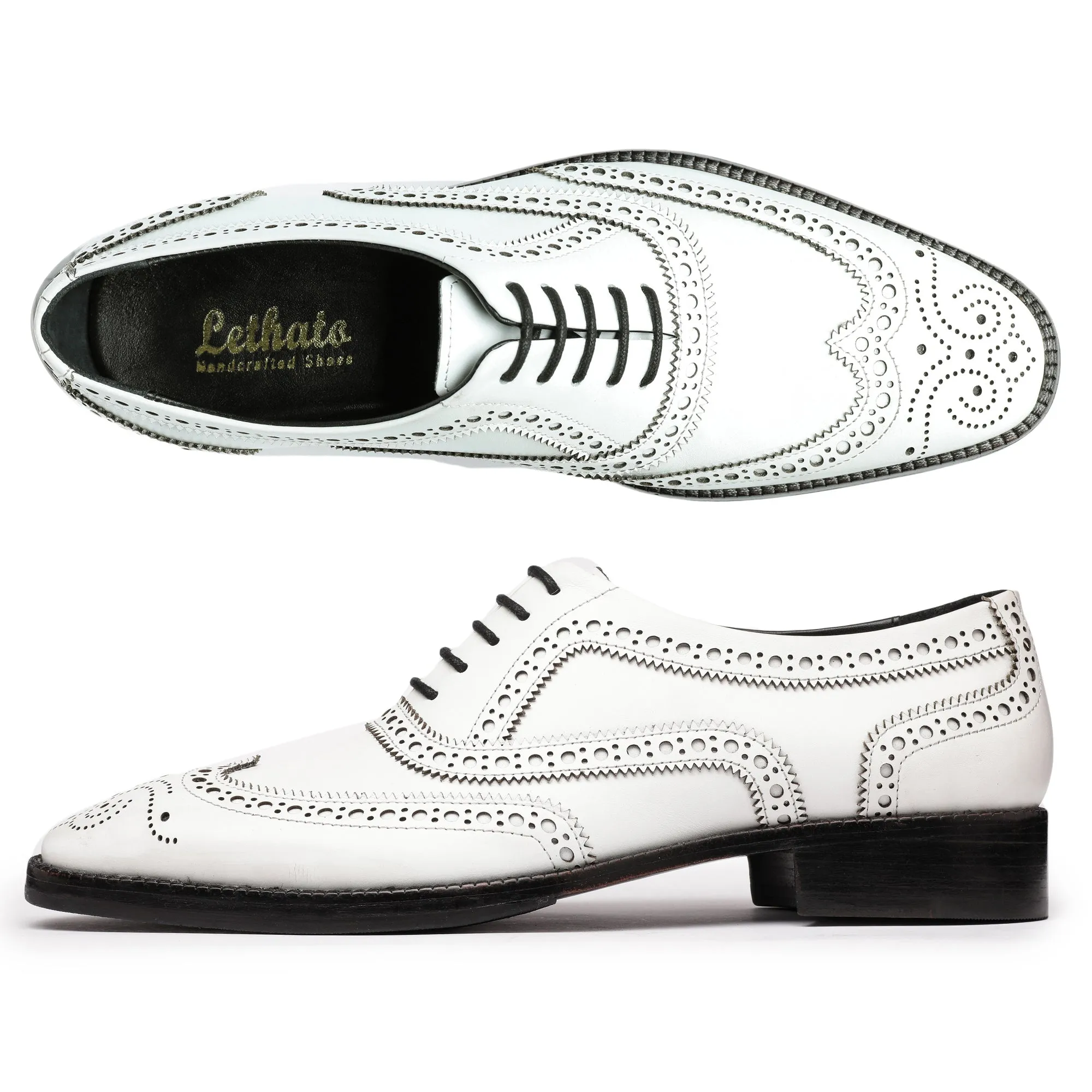 Wingtip Brogue Oxford- White