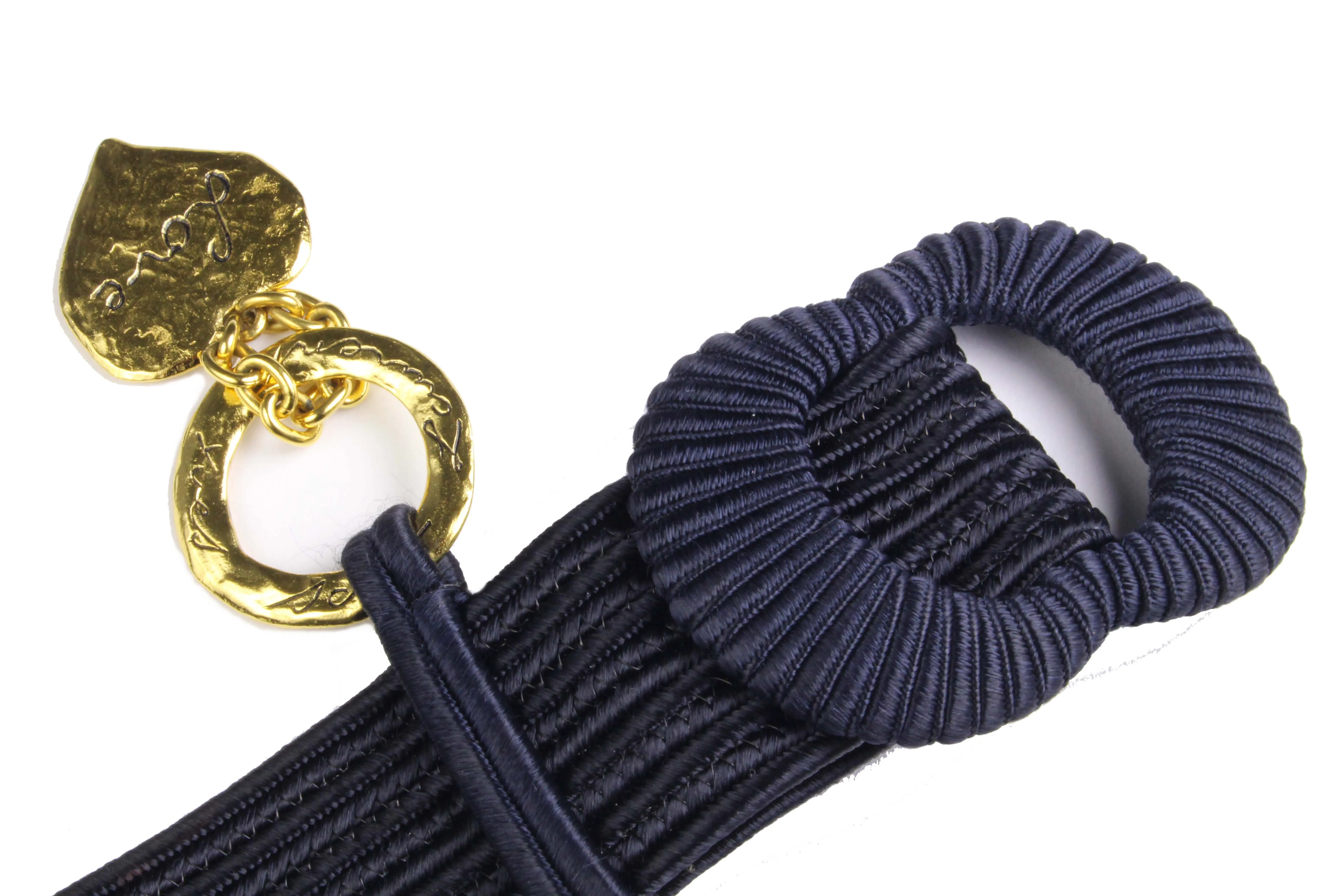 YVES SAINT LAURENT black passementerie belt