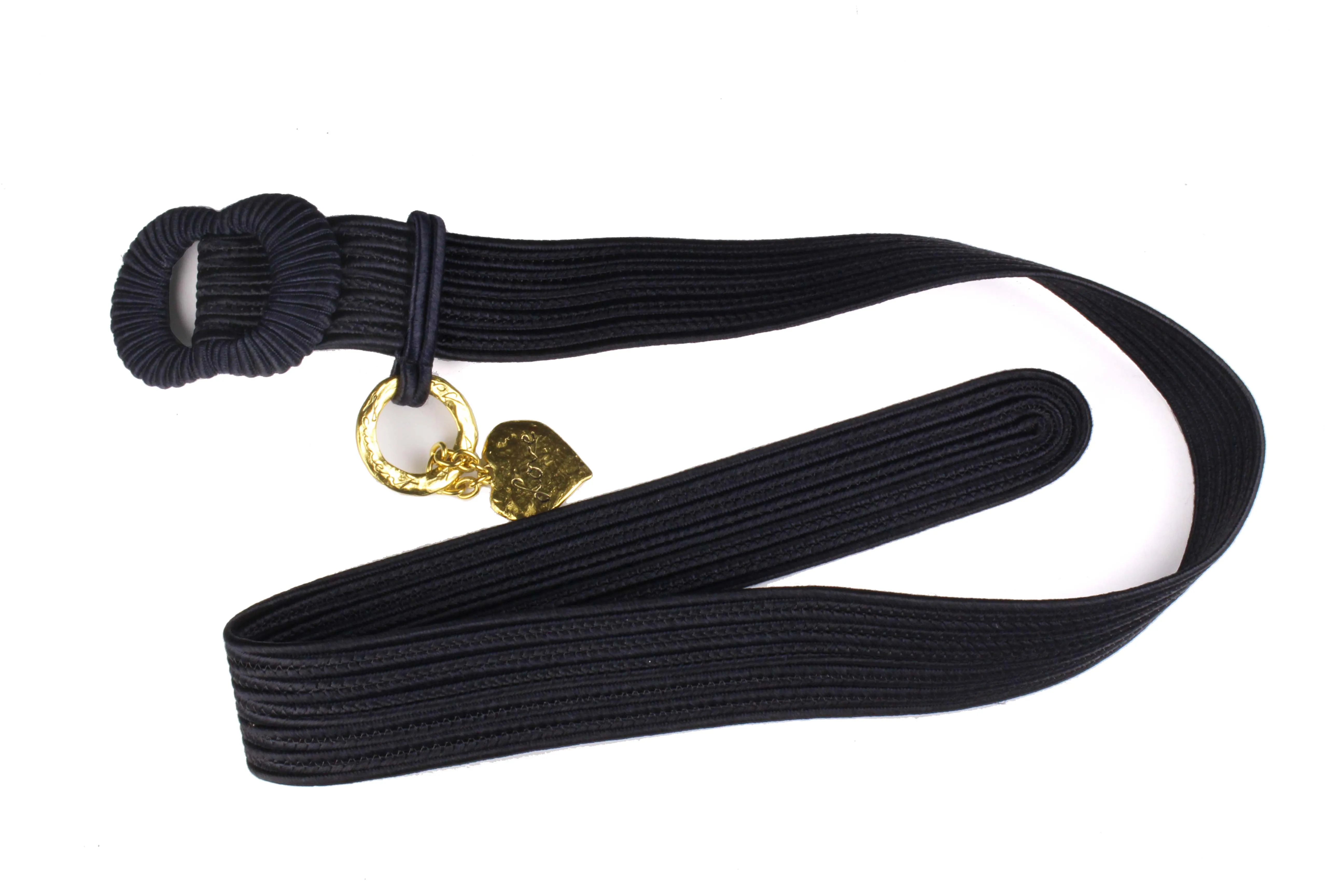 YVES SAINT LAURENT black passementerie belt