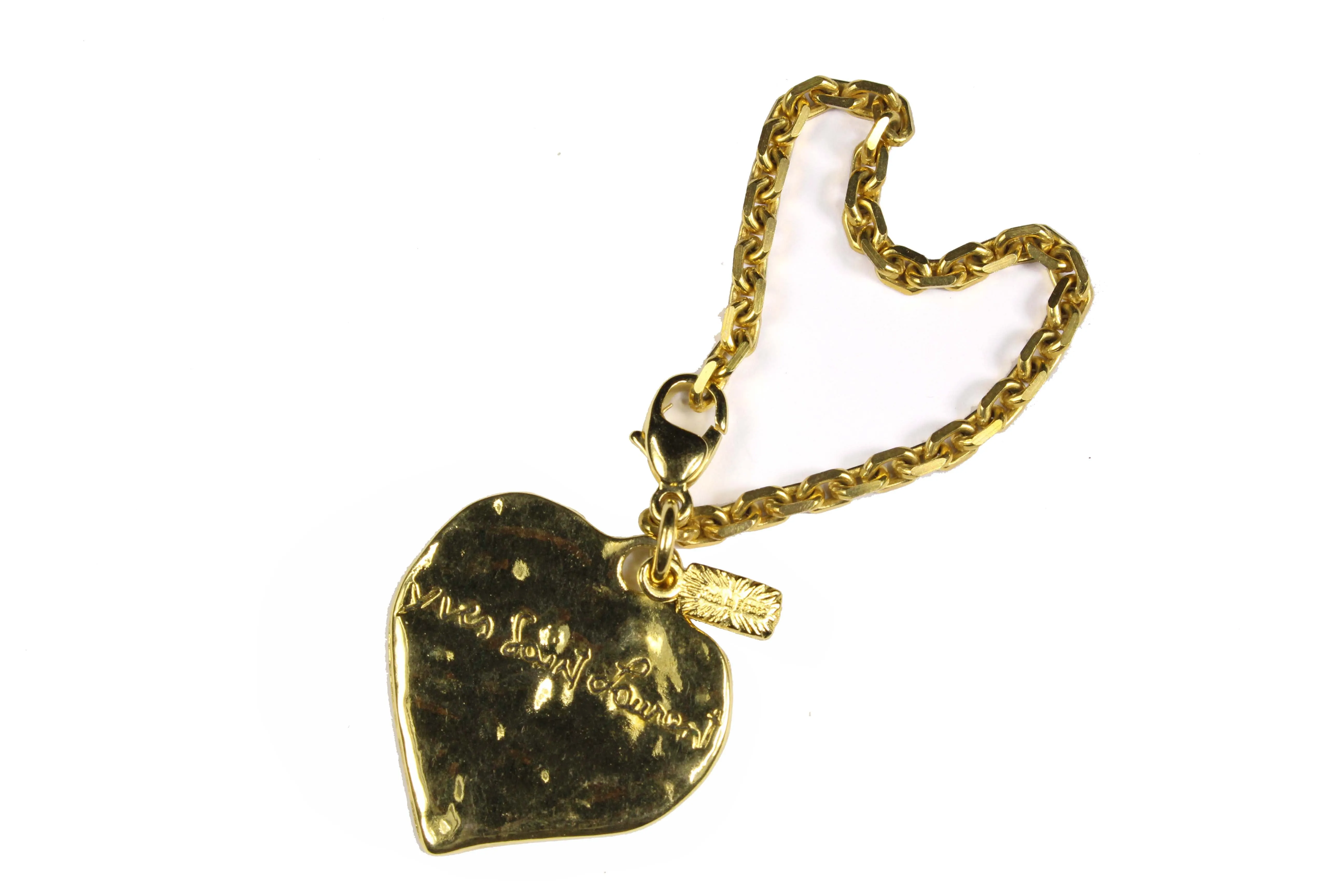 YVES SAINT LAURENT heart key-ring bag charm