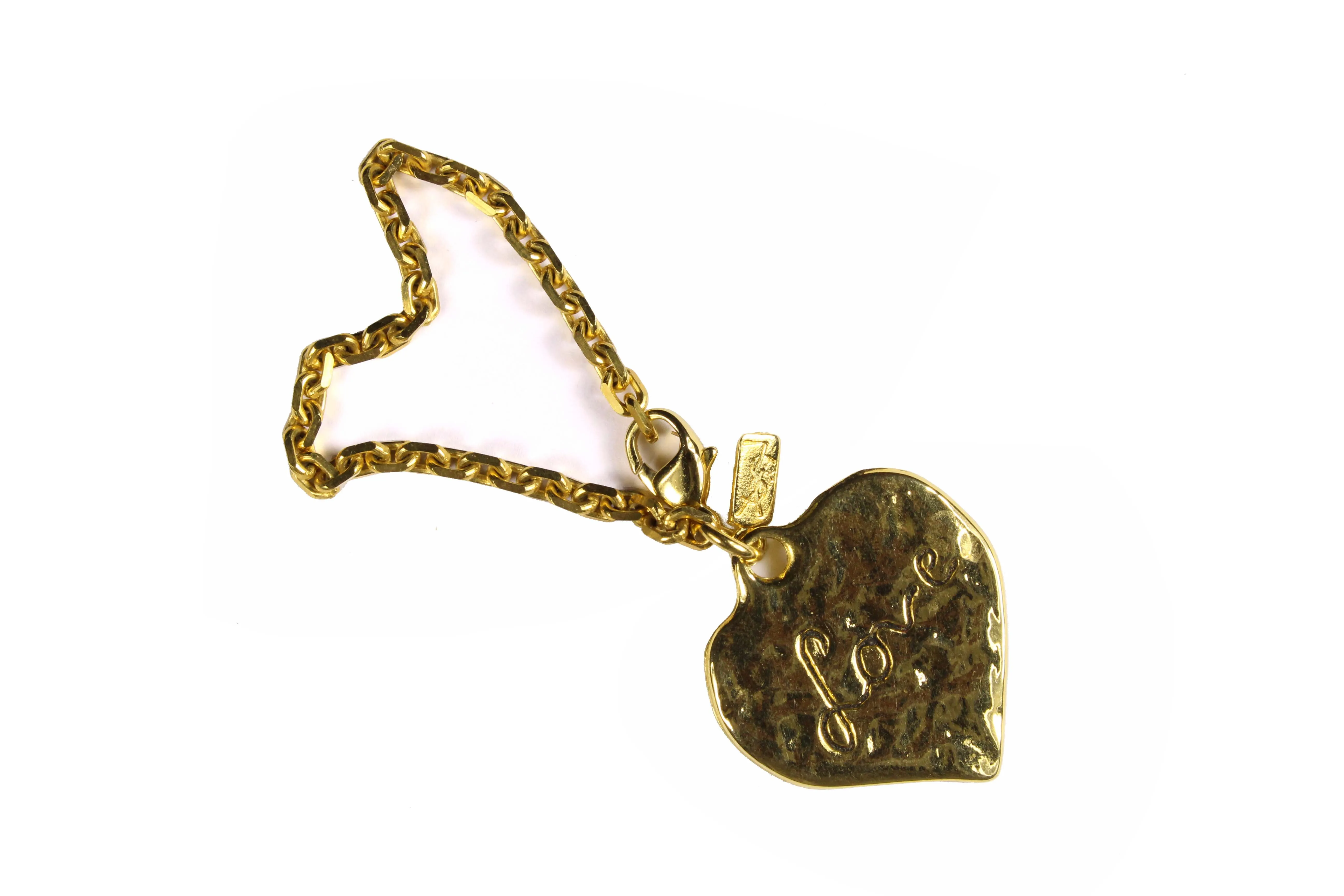 YVES SAINT LAURENT heart key-ring bag charm