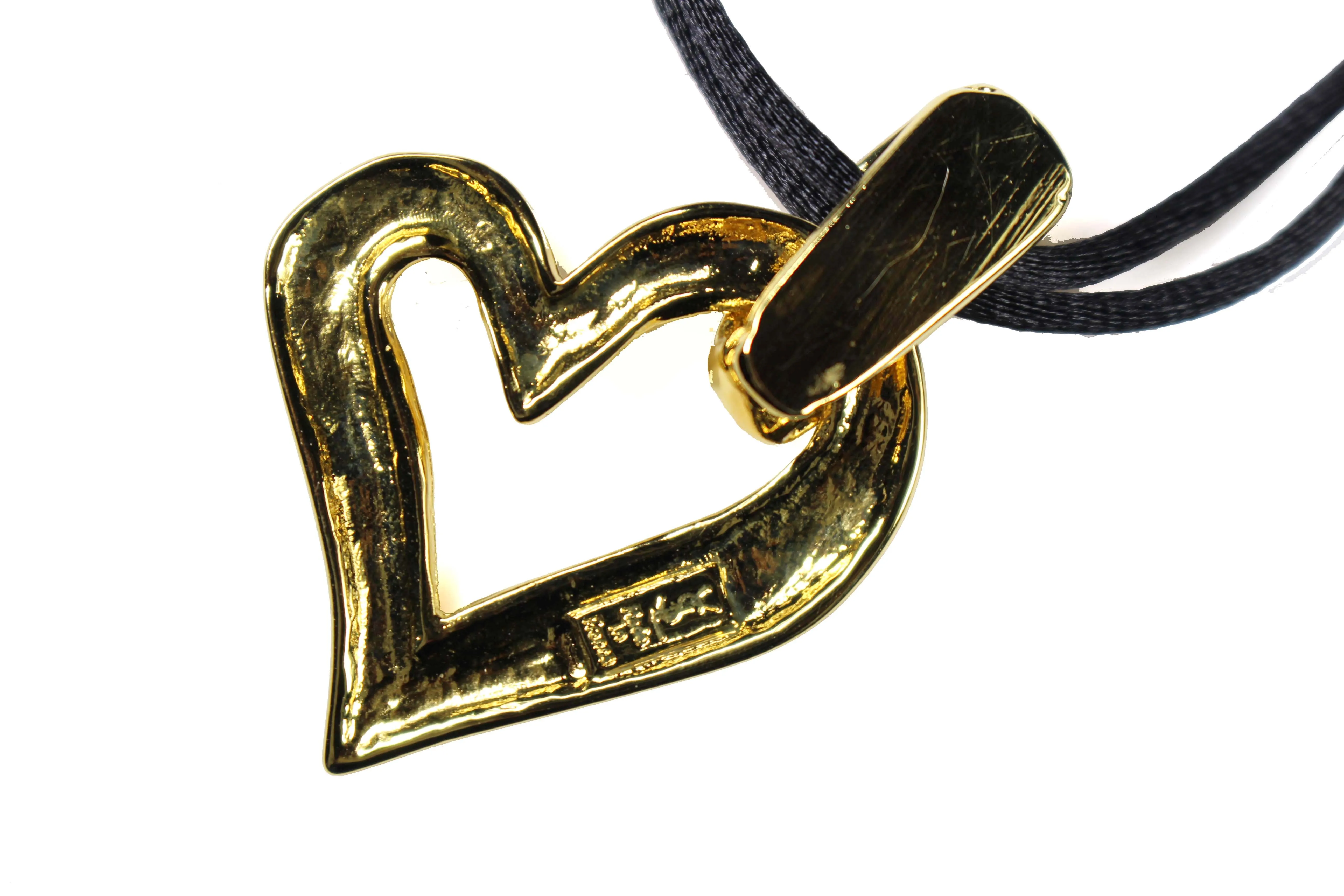 YVES SAINT LAURENT heart necklace pendant