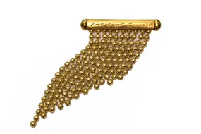 YVES SAINT LAURENT pearl fringe brooch